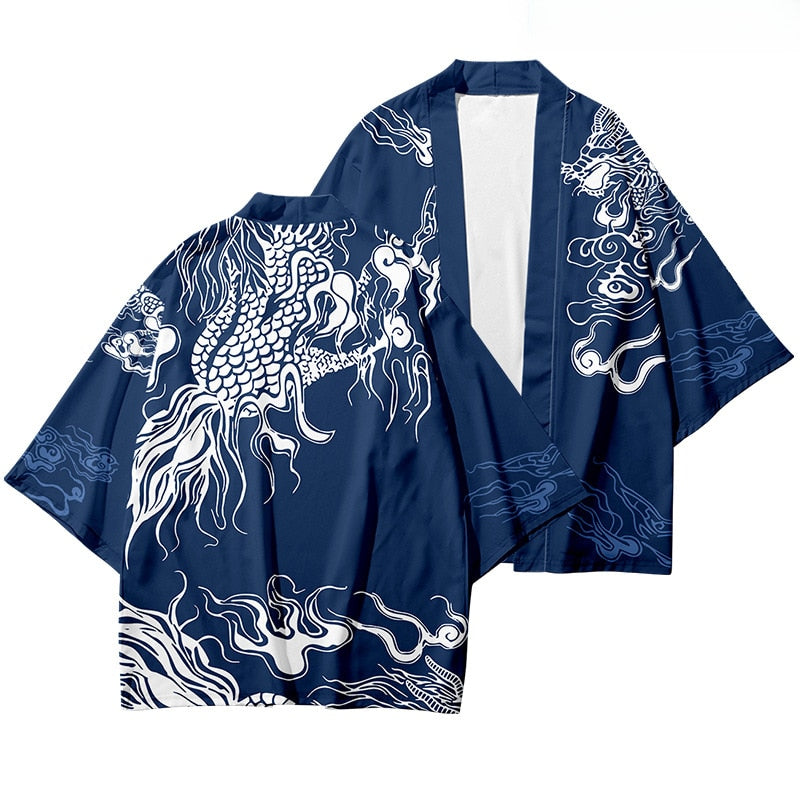 Blue kimono men