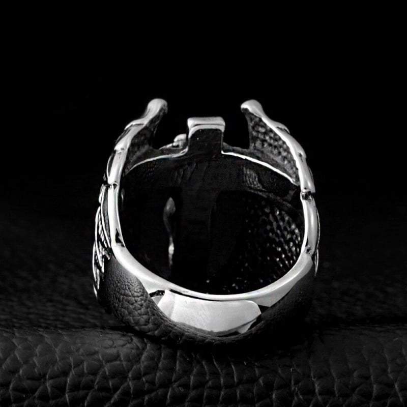 Techwear Angel Feather Ring
