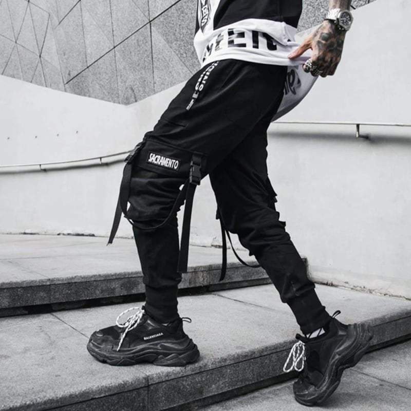 Techwear Goth Cargo Pants