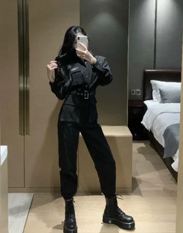 Techwear High Waist Jumpsuit