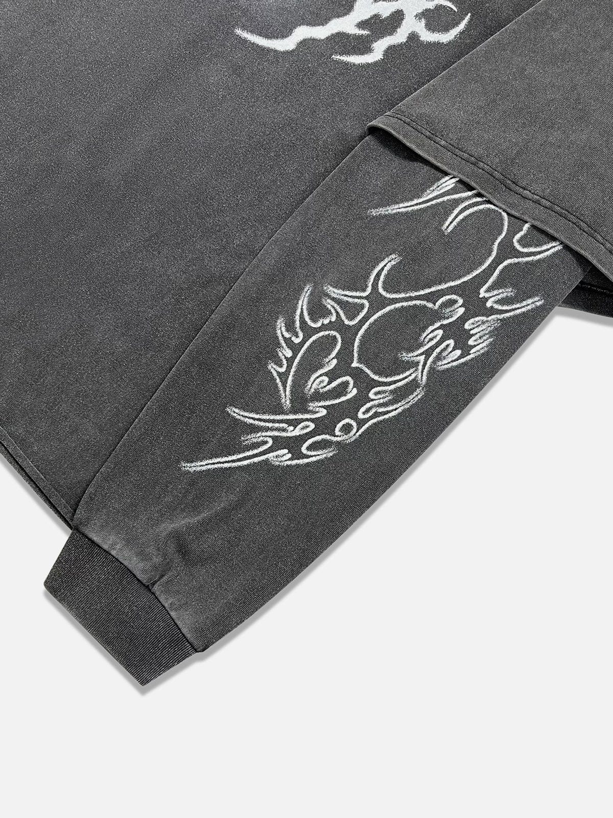 Thorny Print Washed Sweatshirt