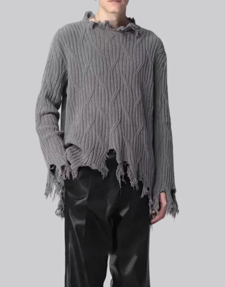Techwear Ripped Sweater For Men