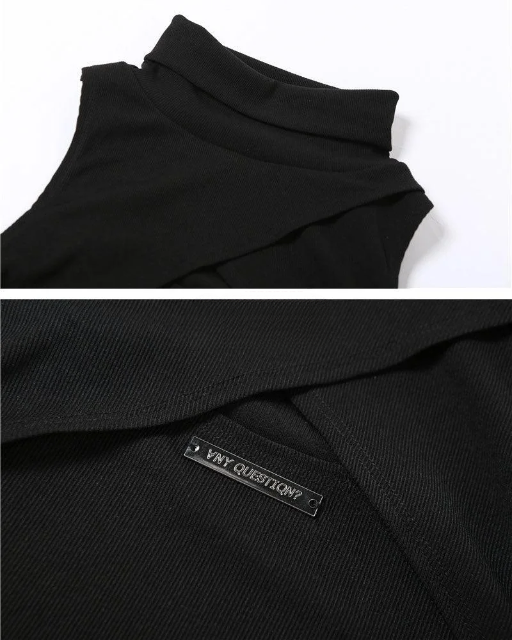 Techwear Hollow Out Crop Top