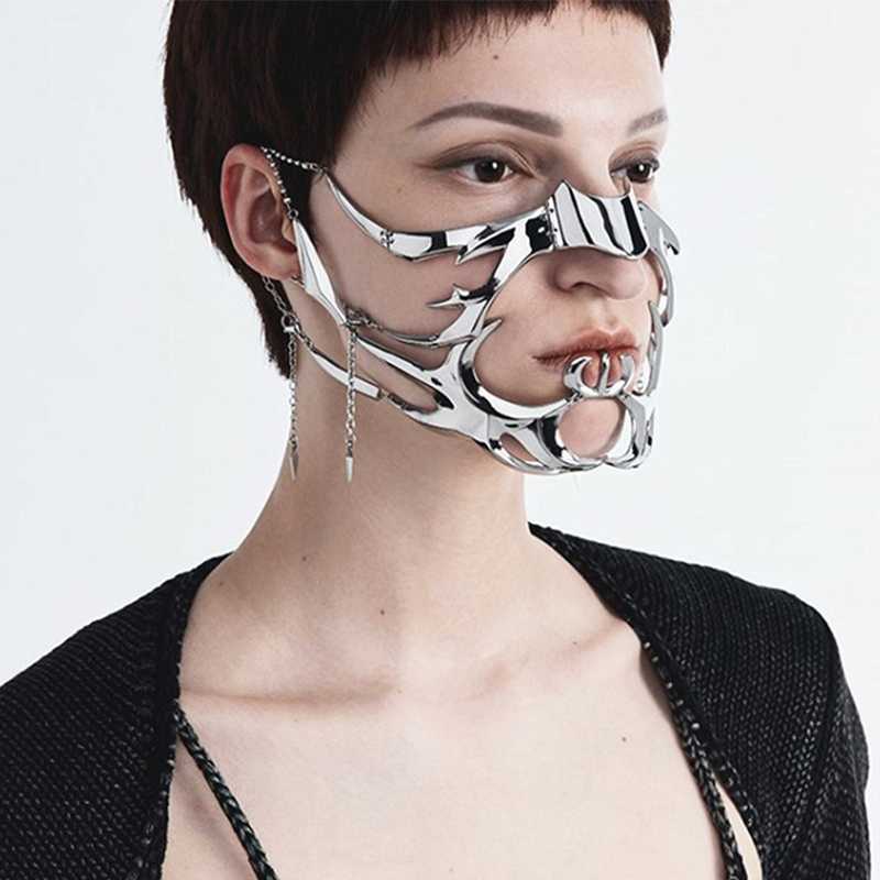 Techwear Cyberpunk Metal Mask