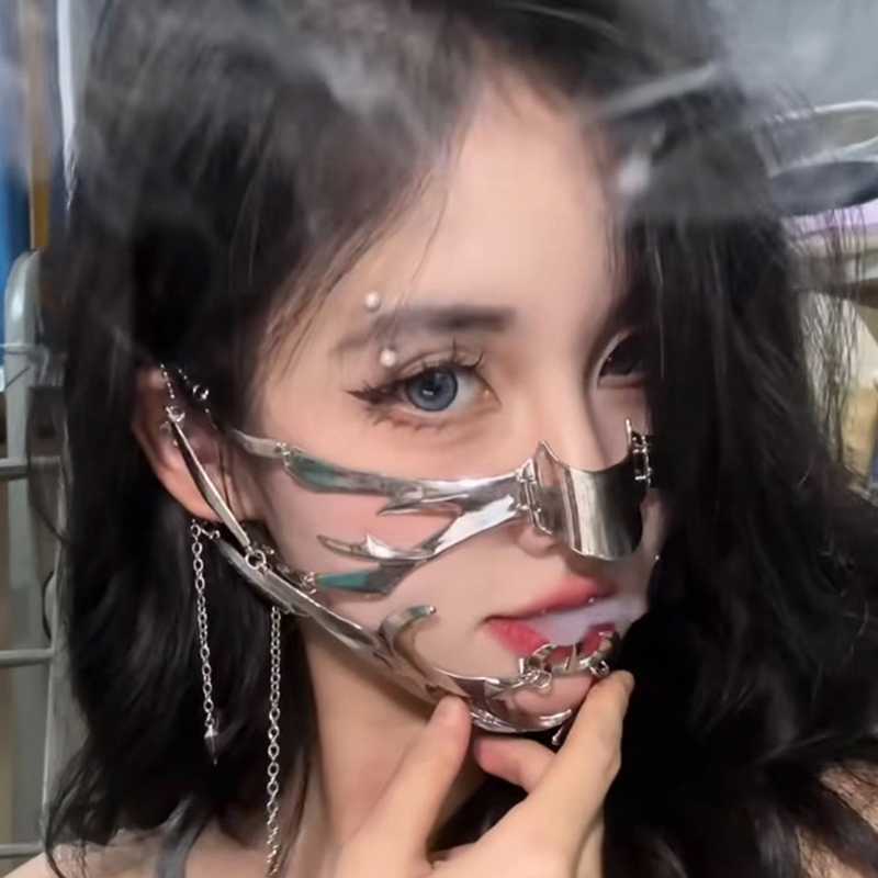 Techwear Cyberpunk Metal Mask