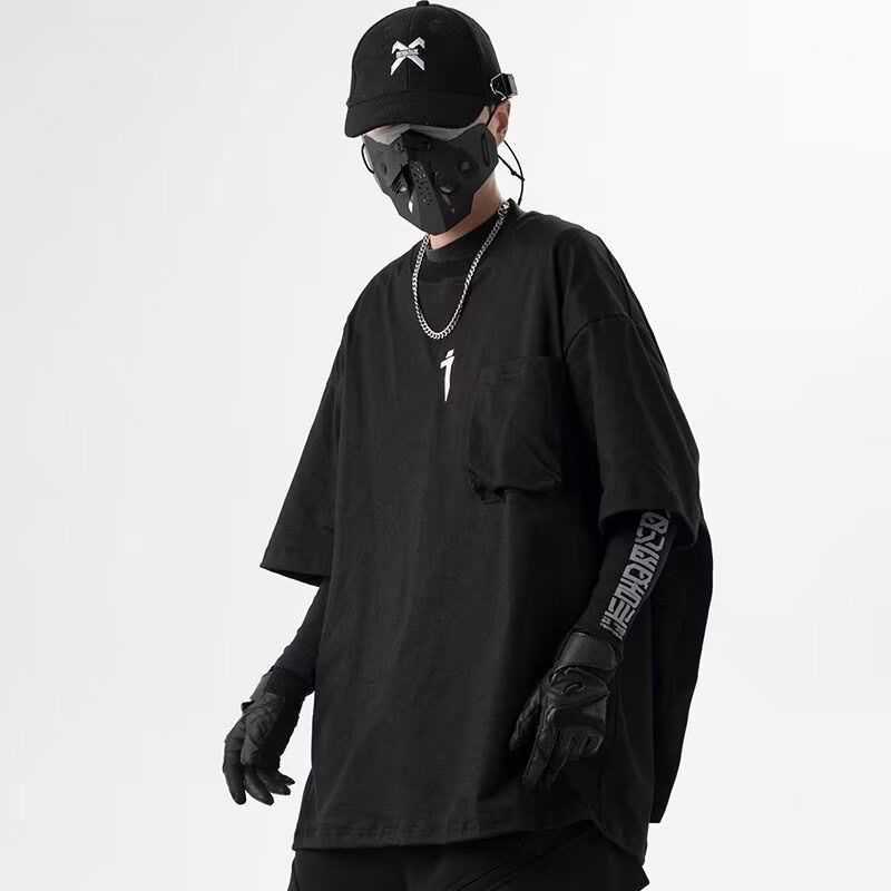 Techwear Cyberpunk Graphic Tee