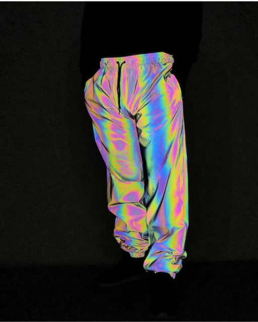 Techwear Multicolored Reflective Pants