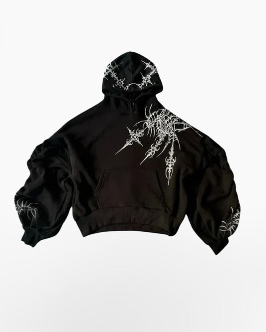 Techwear Oversized Goth Hoodie