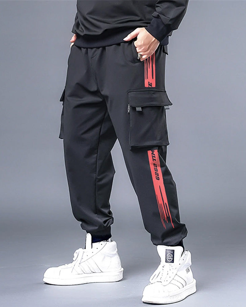 Techwear Red Zone Cargo Pants