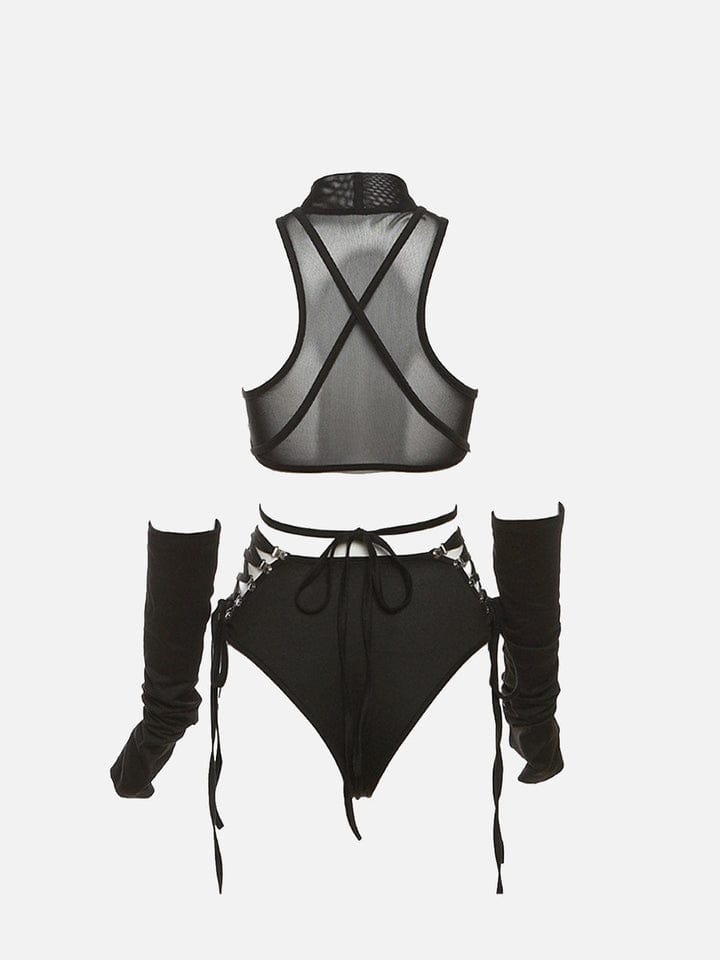Sexy Suspender Removable Bodysuit