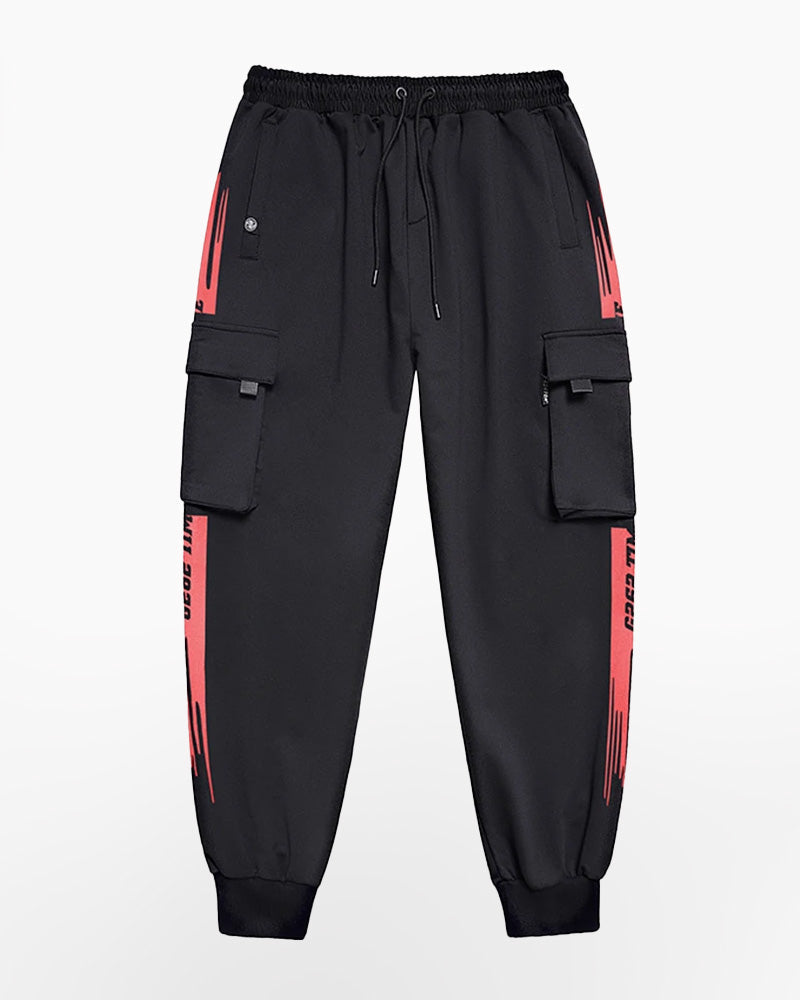 Techwear Red Zone Cargo Pants