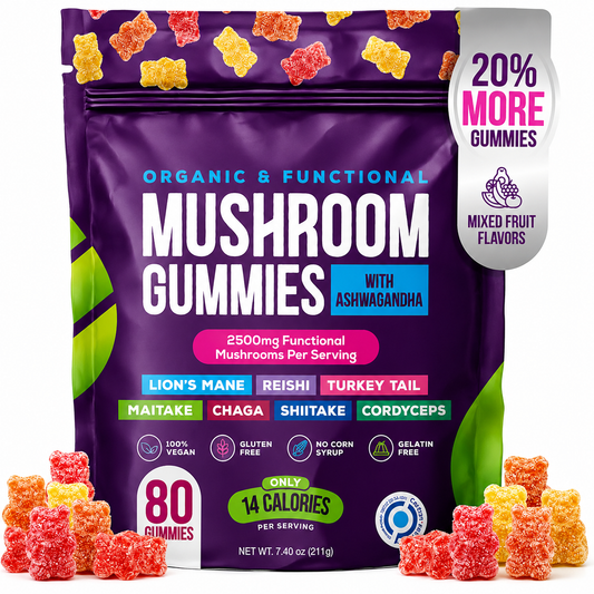 10-in-1 Mushroom and Ashwagandha Gummies