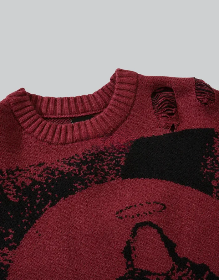 Techwear Ripped Sweater