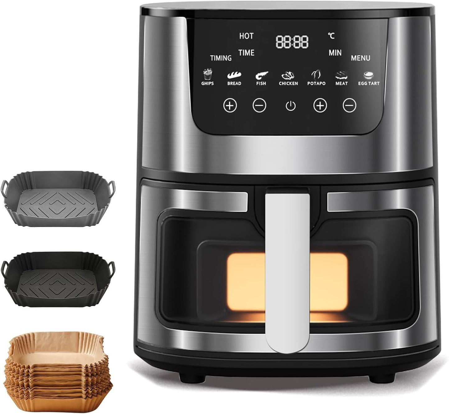 AeroSmart 7-Quart XL Smart Air Fryer 1400W