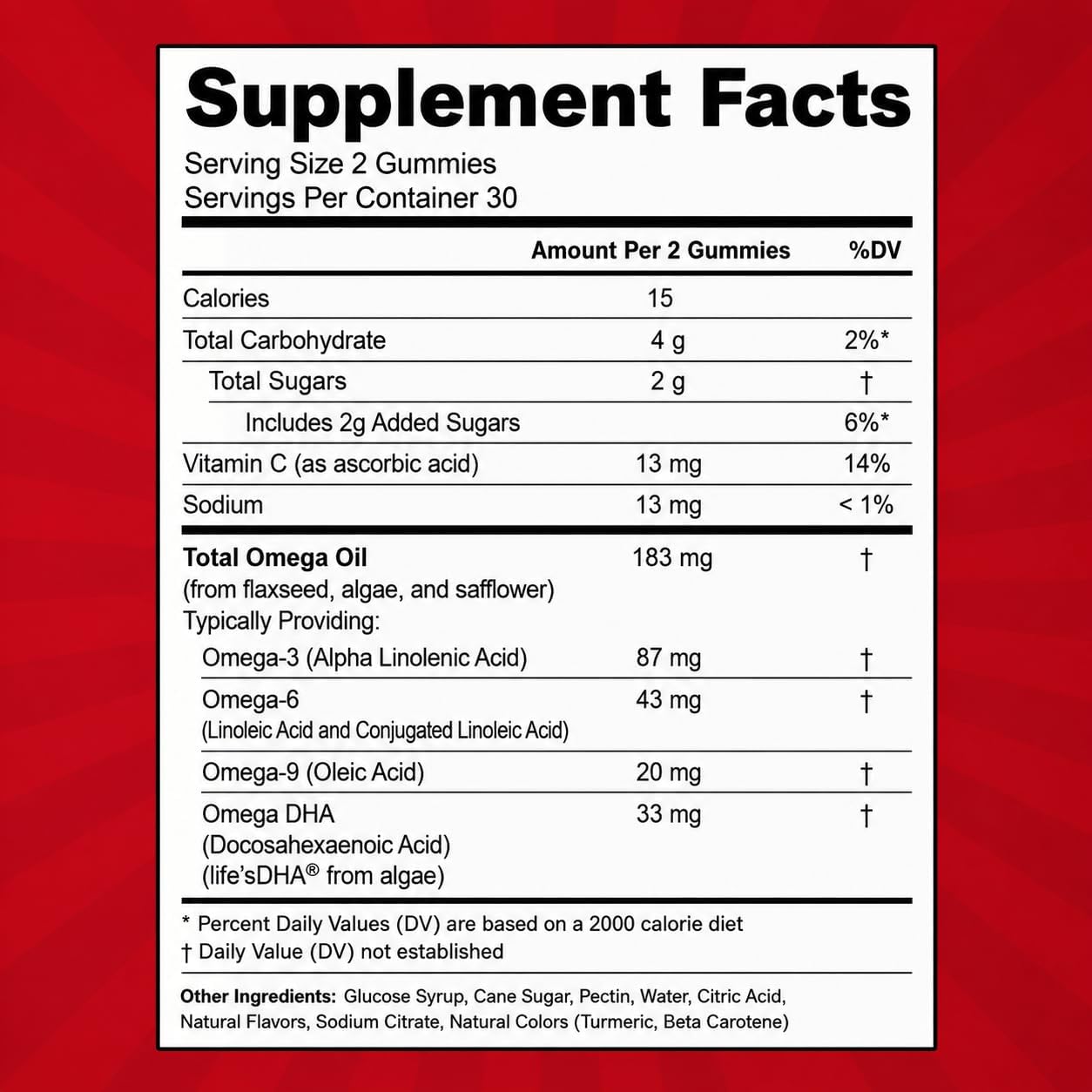 Feel Great Vitamins Omega 3 for Kids | DHA Gummies for Kids with Plant-Based Omega 3 6 9 + Vitamin C | Supports Brain, Vision & Heart Health | Vegetarian, No Fishy Taste | 60 Gummies