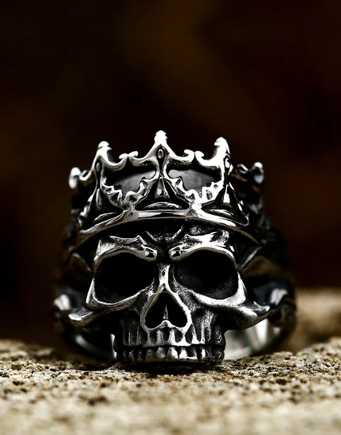 Techwear King Skull Ring