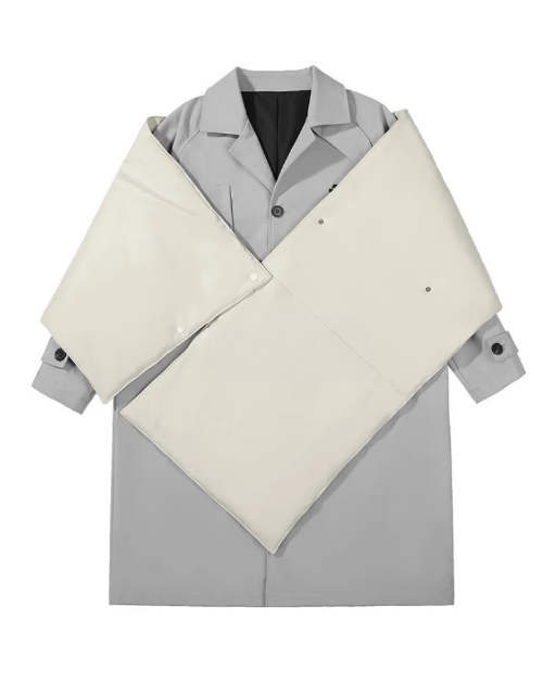 Techwear Coat With Detachable Shoulder Cape