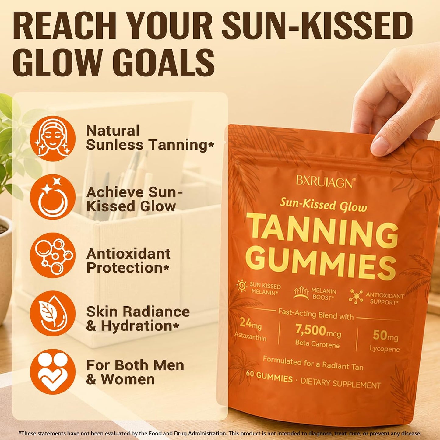 Radiant Sunless Glow Tanning Gummies