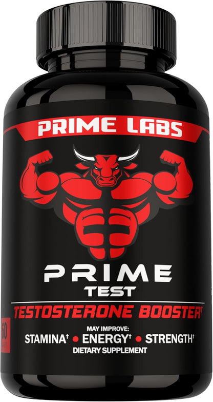 Prime Labs - Men's Testosterone Booster - Stamina, Endurance, & Strength Booster - 60 Caplets