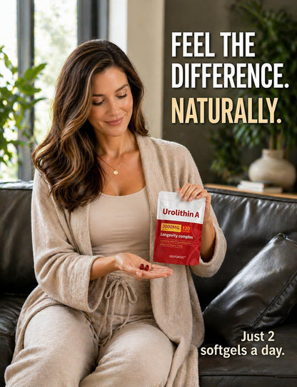 Advanced 6-in-1 Urolithin A Supplement with Liposomal NAD+, Trans-Resveratrol, Ubiquinol (CoQ10), TMG, PQQ for Mitochondrial Function & Cellular Energy Support, 120 Softgels
