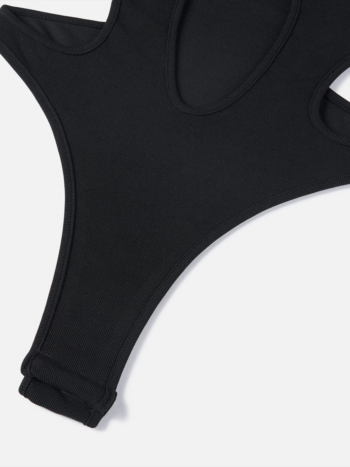 Hollow Stitching Bodysuit
