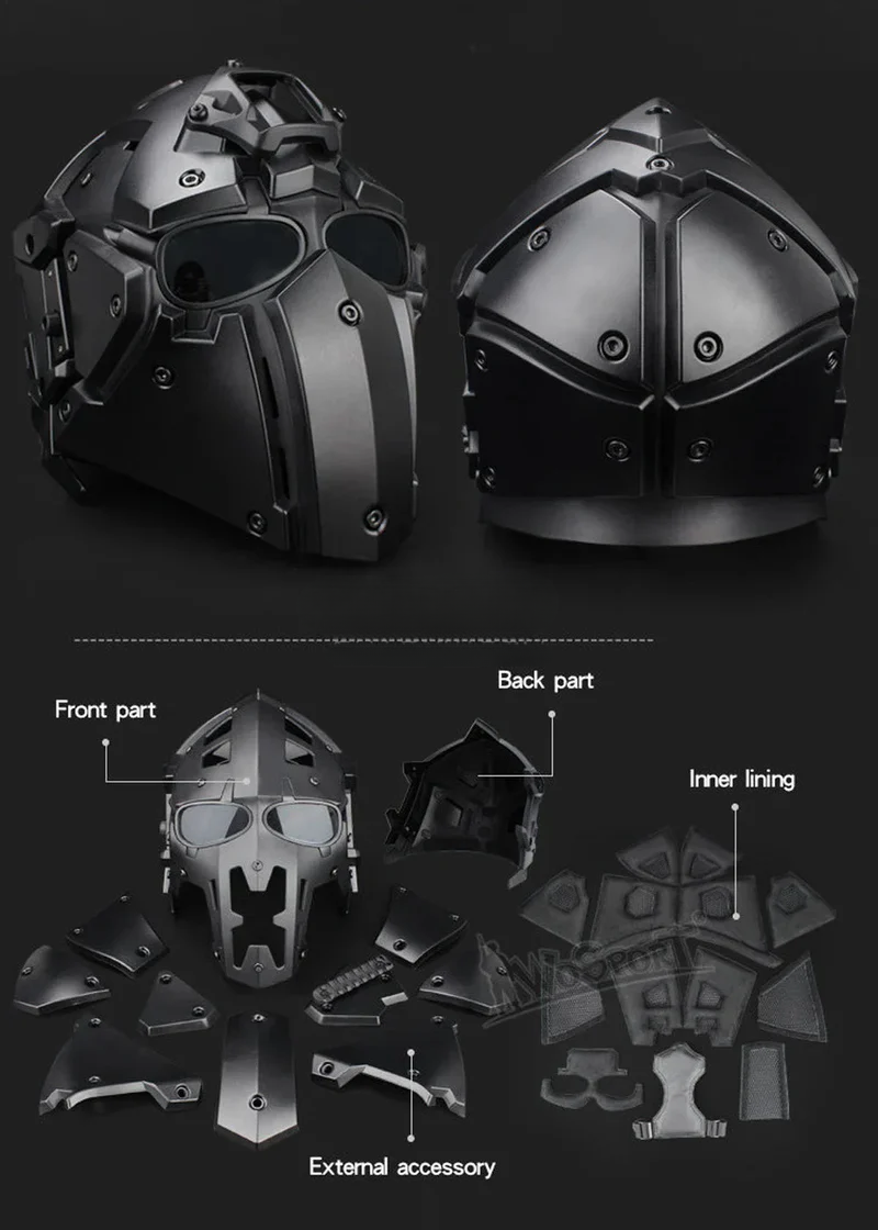Techwear Cyberpunk Full Face Helmet