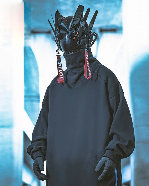 Techwear Cyberpunk Collar Hoodie