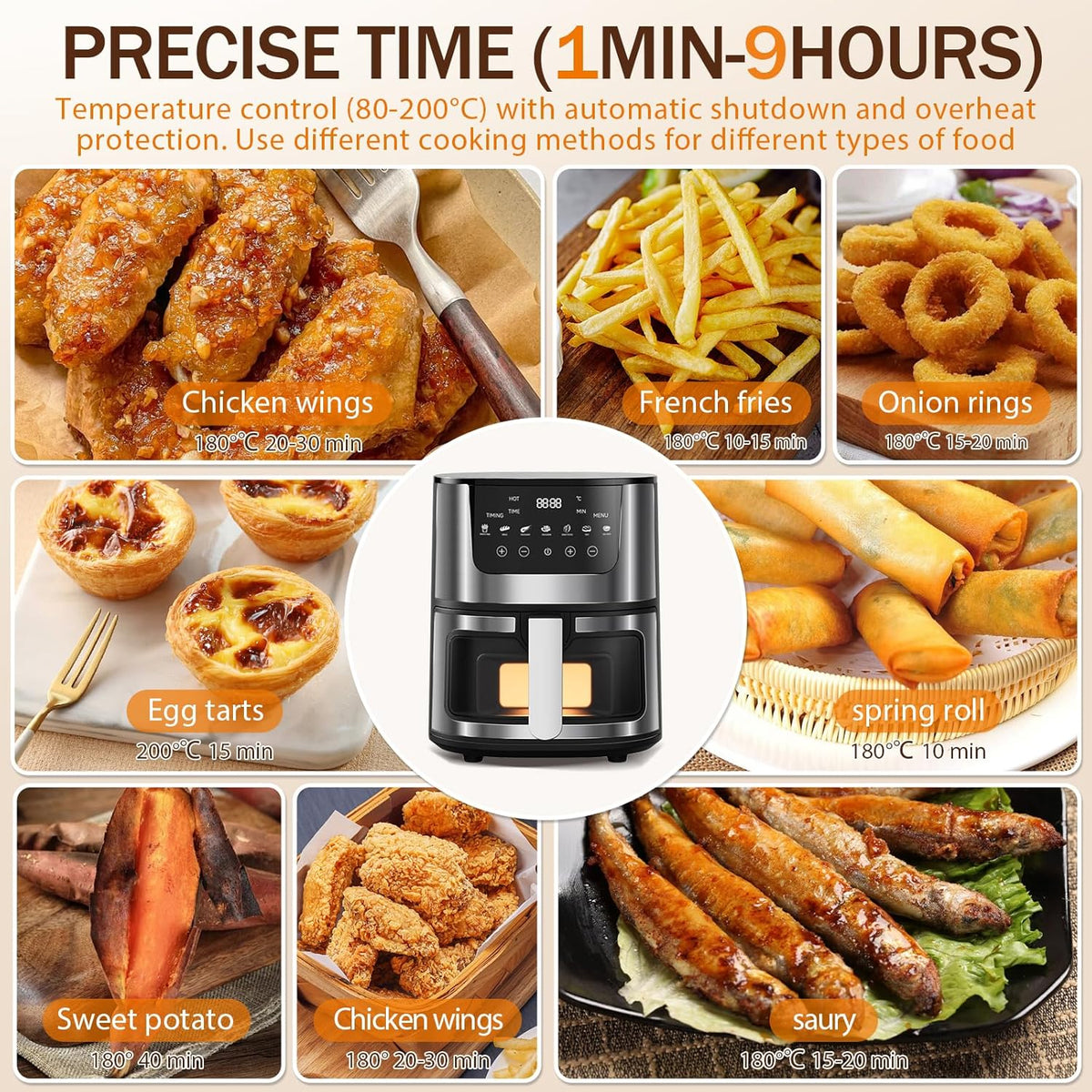 AeroSmart 7-Quart XL Smart Air Fryer 1400W