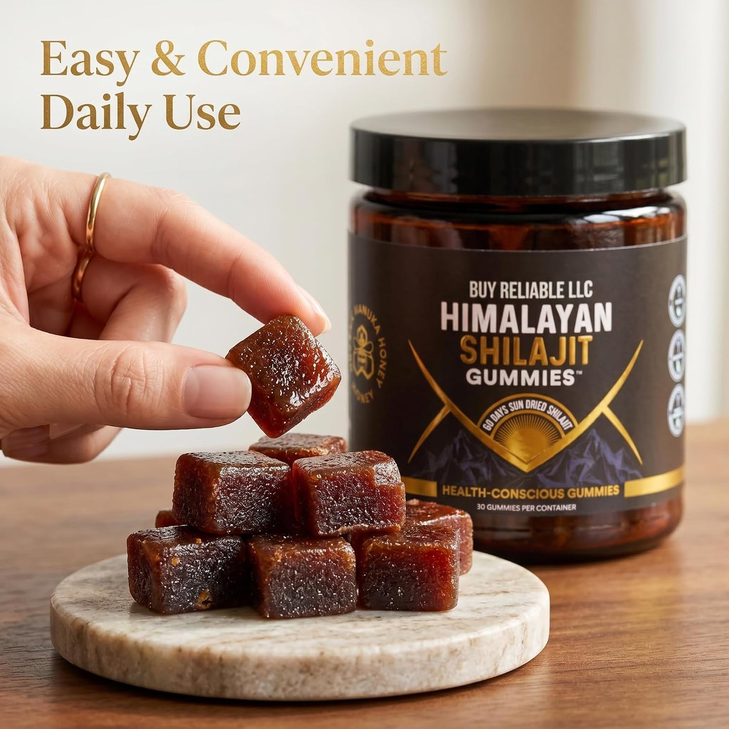 Shilajit Gummies – 30 Count | Fulvic Acid & Trace Minerals | Vegan, Non-GMO | Natural Flavor Gummies