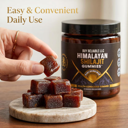 Shilajit Gummies – 30 Count | Fulvic Acid & Trace Minerals | Vegan, Non-GMO | Natural Flavor Gummies