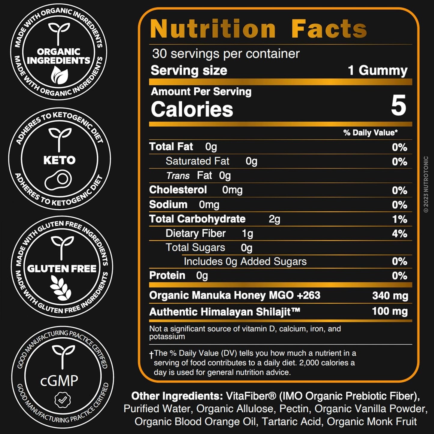 Raw Himalayan Shilajit Manuka Gummies