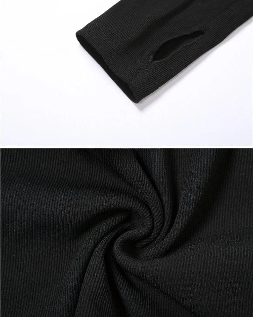Techwear Hollow Out Crop Top