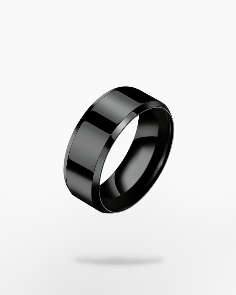 Techwear 8mm Black Titanium Ring