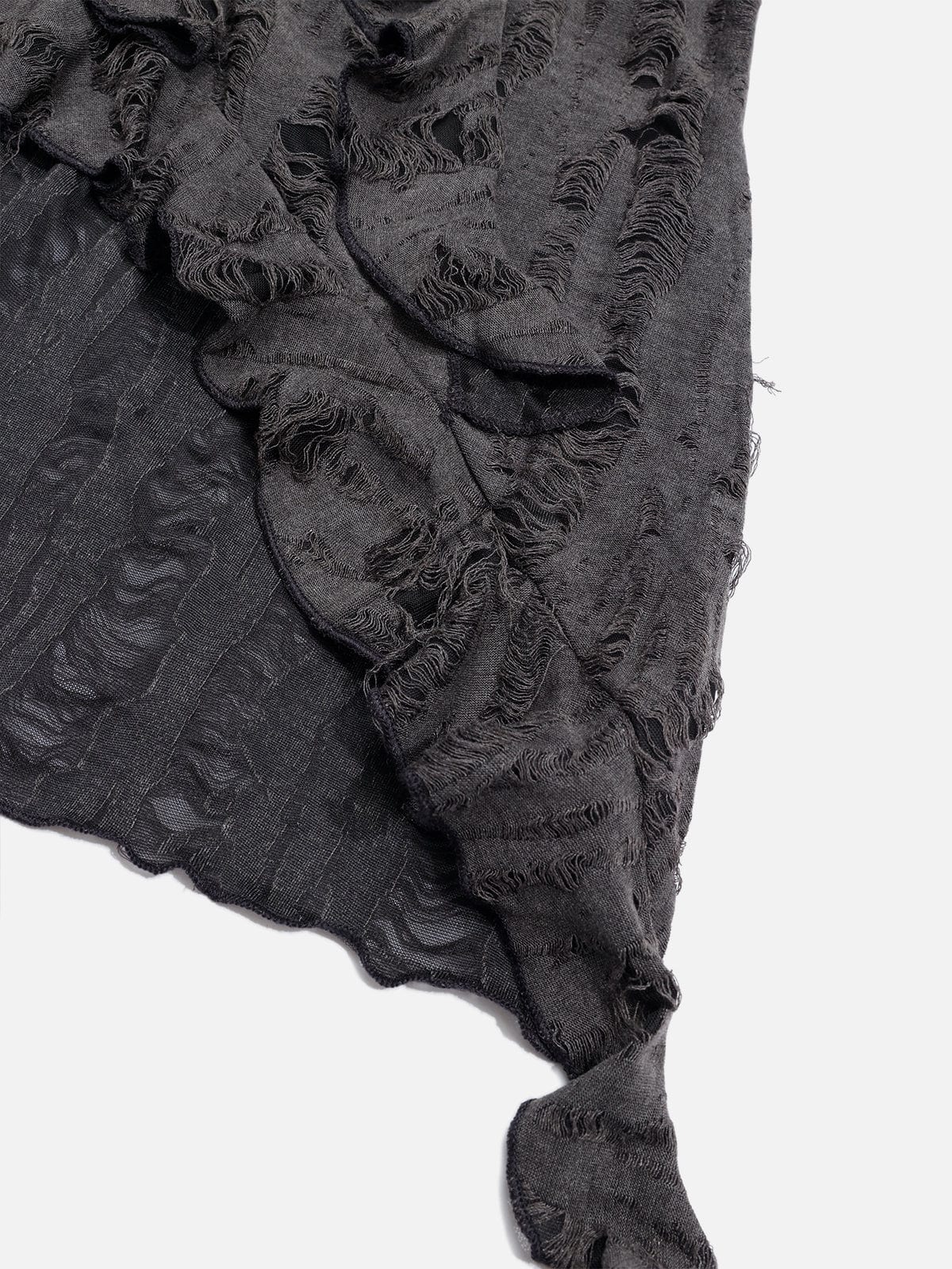 Irregular Hem Knit Hoodie