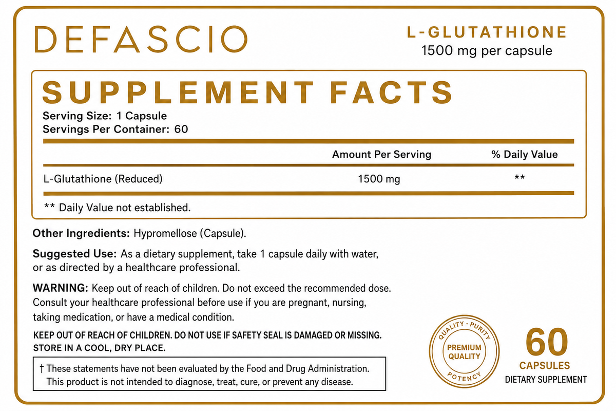 1500mg Glutathione Skin Brightening Complex