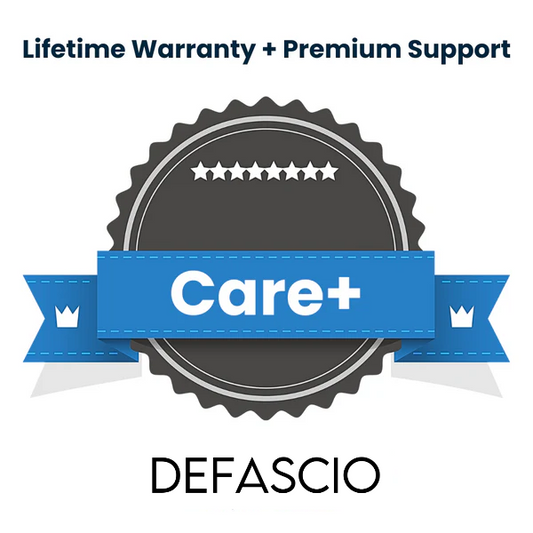 Defascio® Care+: Lifetime warranty & support (returns & defects)
