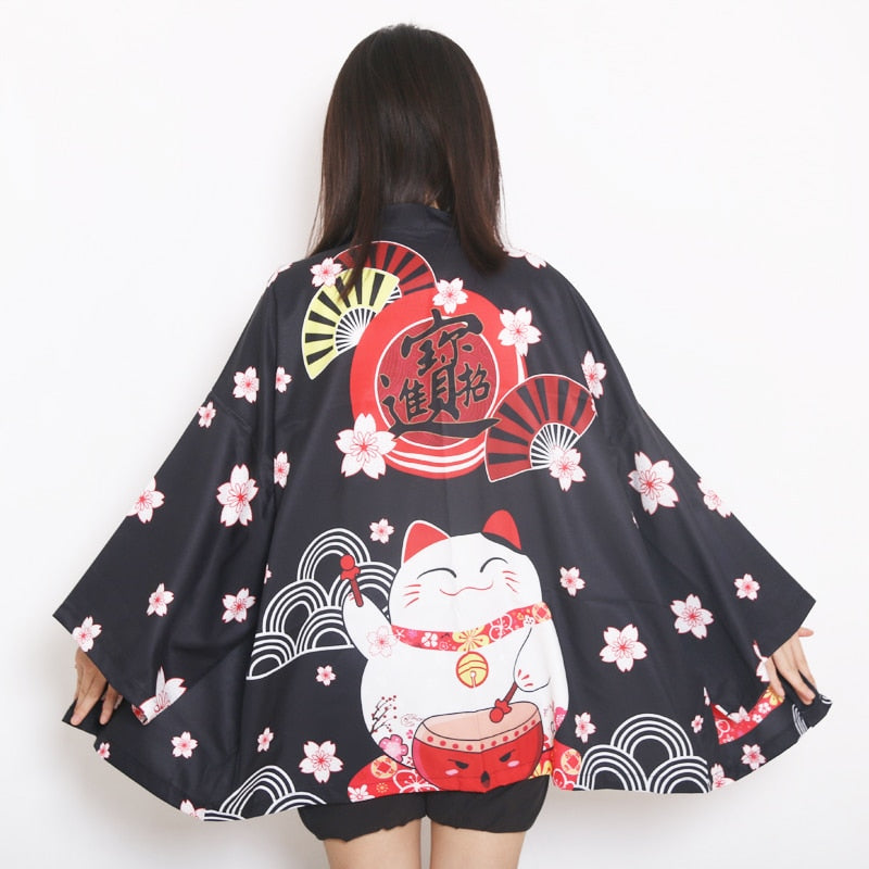 Techwear Kimono Women Neko