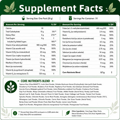 Spirulina Greens Gummies | Superfood Blend (30 Servings)