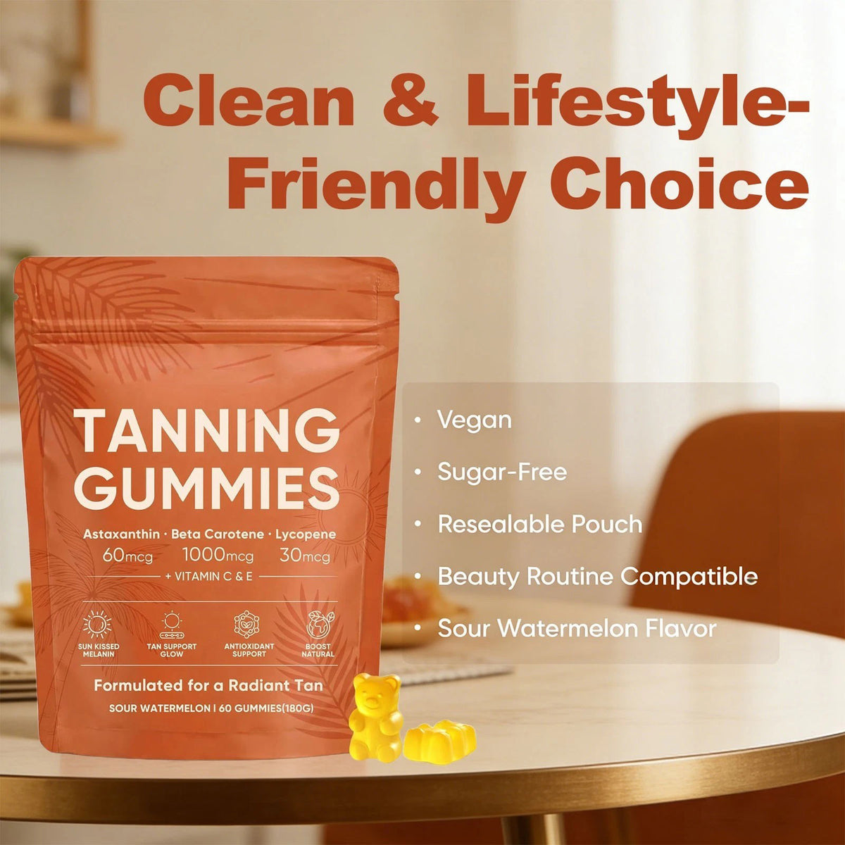 Cell Protective Tanning Gummies | For a healthy and even tan