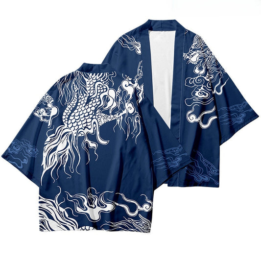 Blue kimono men