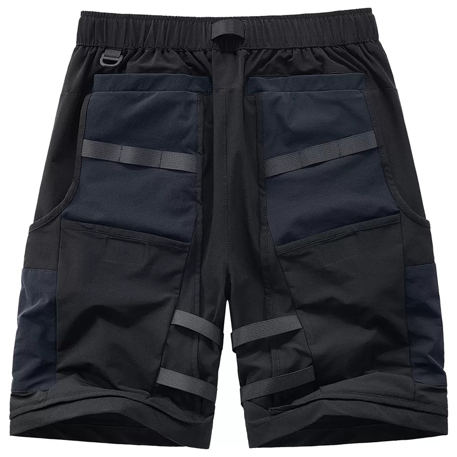 Navy Cargo Techwear Shorts