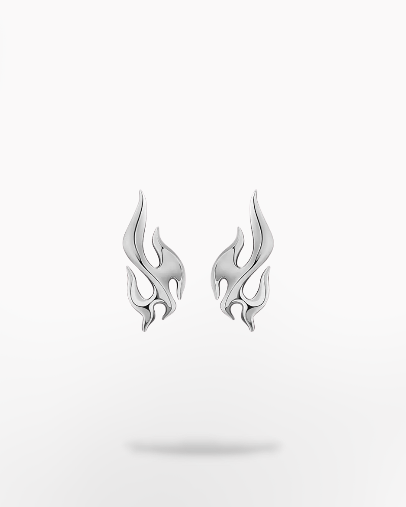 Techwear Flame Earrings