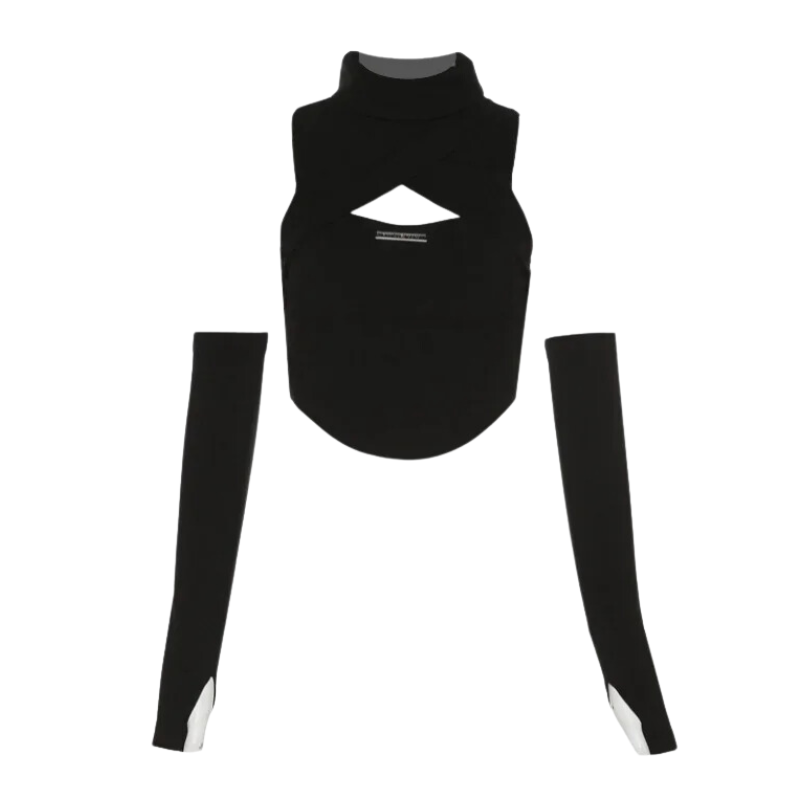 Techwear Hollow Out Crop Top