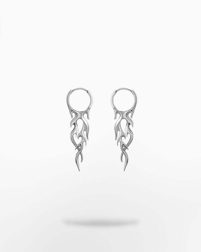 Techwear Flame Earrings