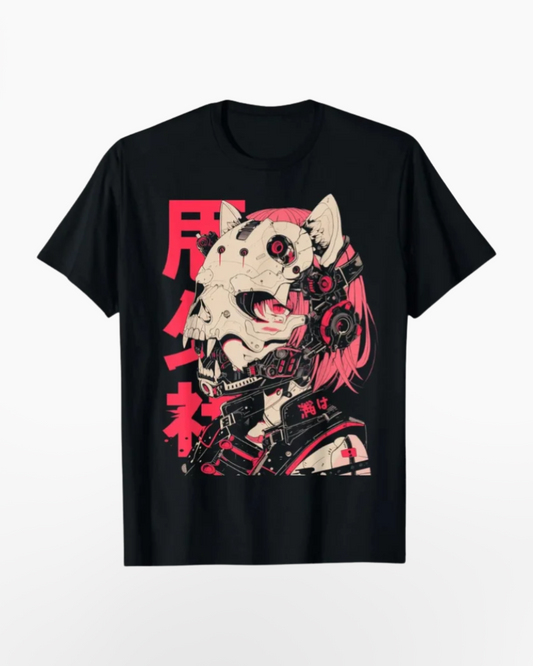 Techwear Harajuku Cat Girl T-Shirt