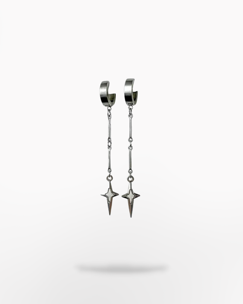 Techwear Star Drop Earrings