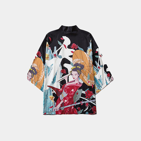 Techwear Geisha Japanese Kimono
