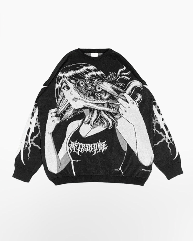 Techwear Harajuku Anime Sweatshirt
