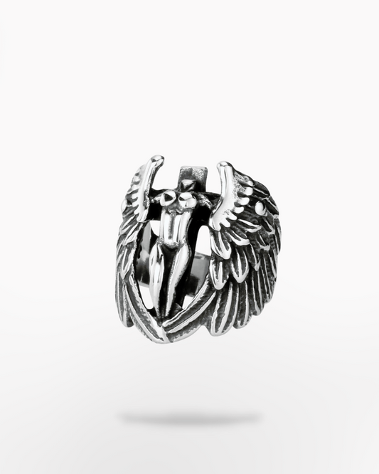 Techwear Angel Feather Ring