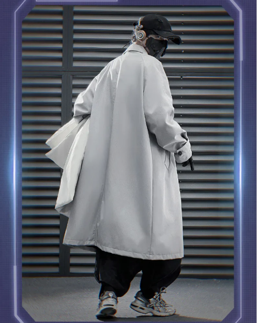 Techwear Coat With Detachable Shoulder Cape